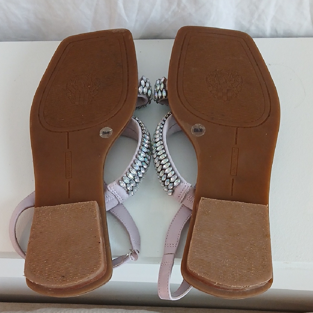 Vince Camuto Lavender Sandals with Rhinestones - Picture 3 of 5